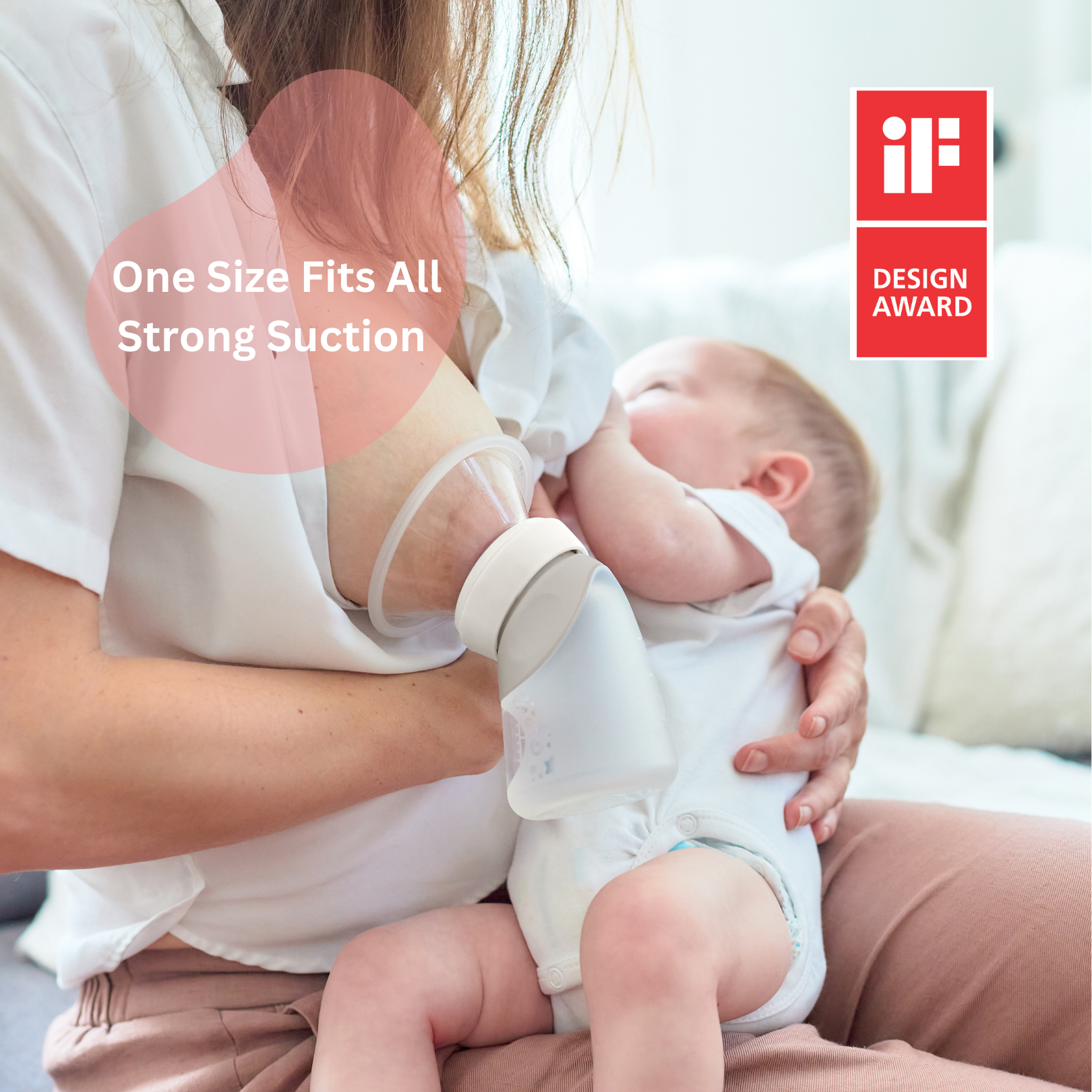 Silicone Angled Feeding Bottle & Breast Pump Set