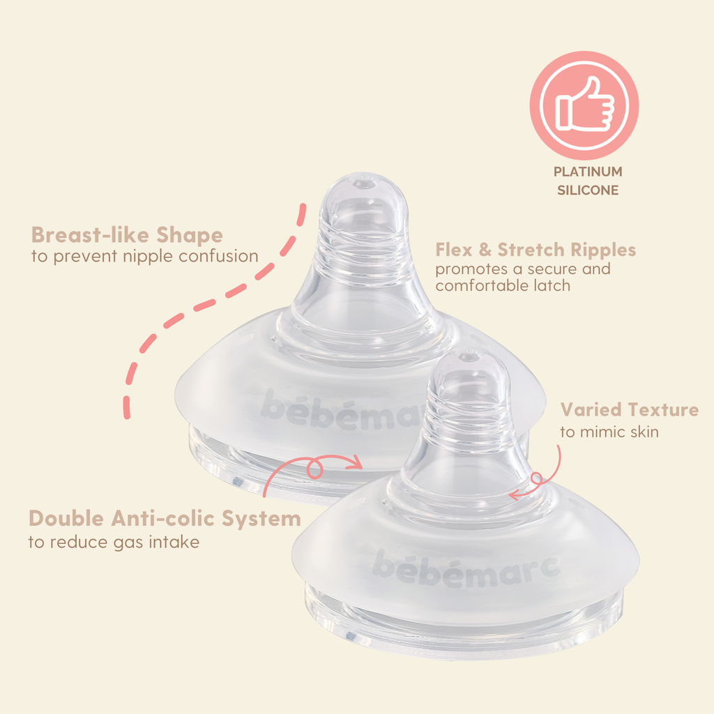 Silicone Angled Feeding Bottle & Breast Pump Set