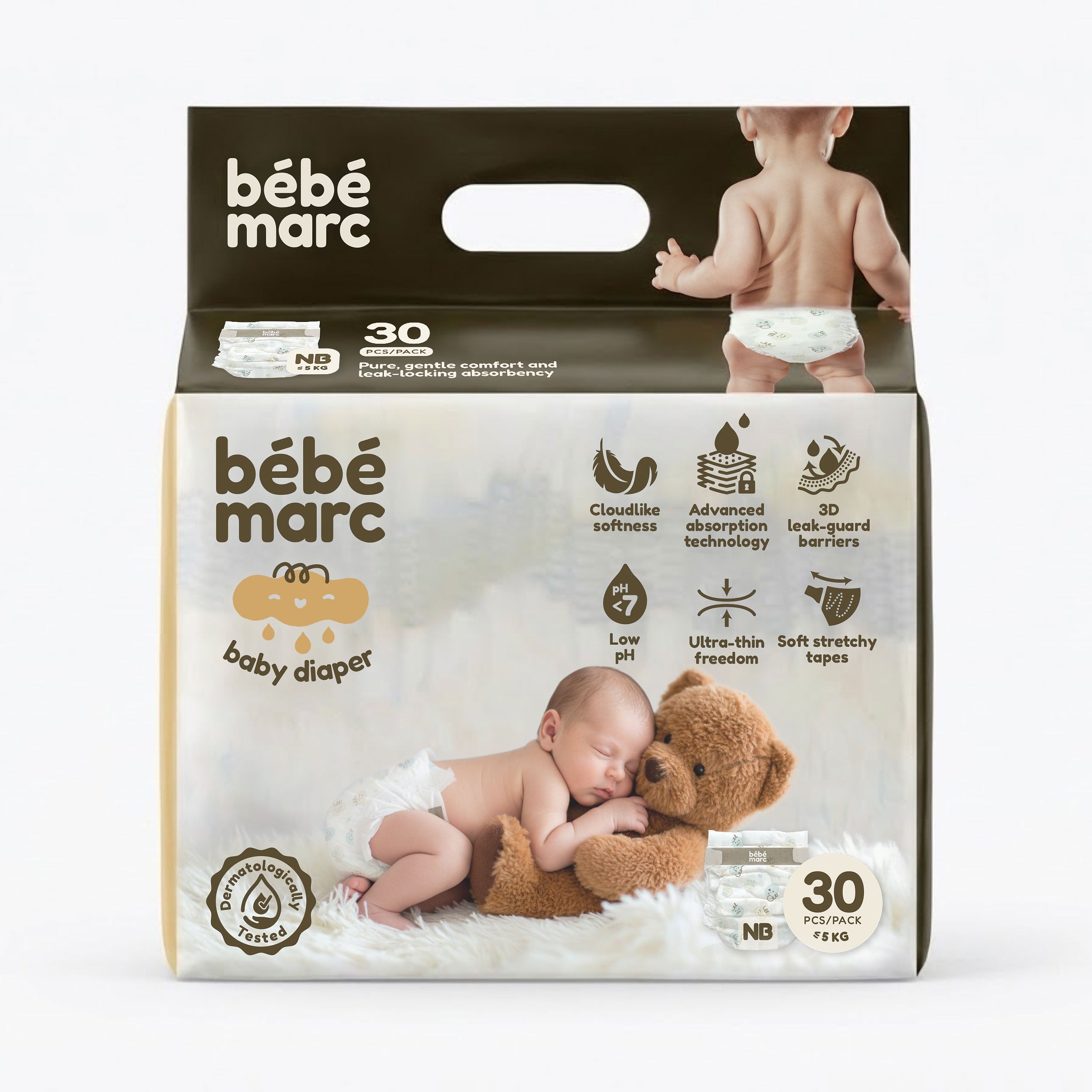 Premium Baby Diapers –  Dermatologically Tested, Ultra-Thin & pH Balanced